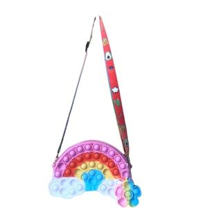 Free with purchase Rainbow pop it shoulder bag purse